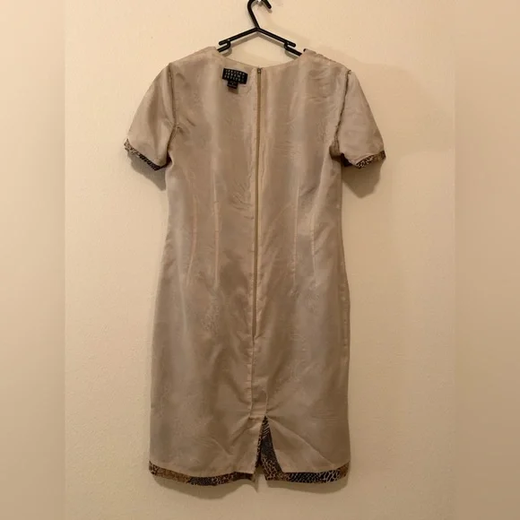 Silk Animal Print Business Casual Dress - Picture 10 of 15